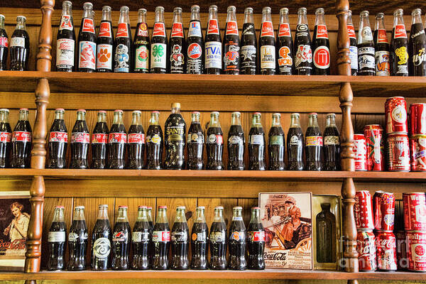 Coke Art Print featuring the photograph Assorted Drinks Coca Cola bottles by Chuck Kuhn