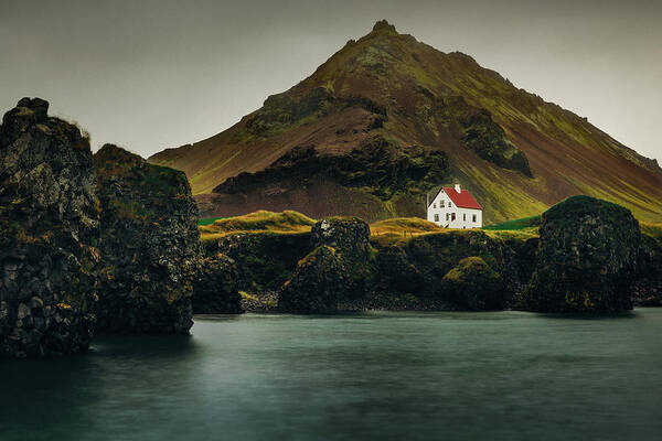 Iceland Art Print featuring the photograph On the edge of the world by Yancho Sabev Art