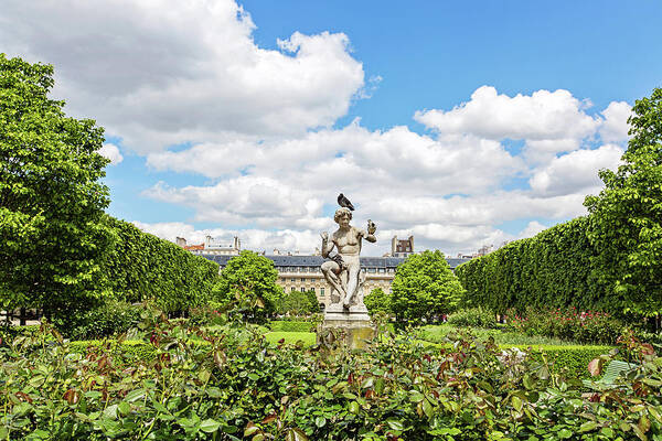 Jardin Du Palais Royal Art Print featuring the photograph At the Palais Royal Gardens by Melanie Alexandra Price