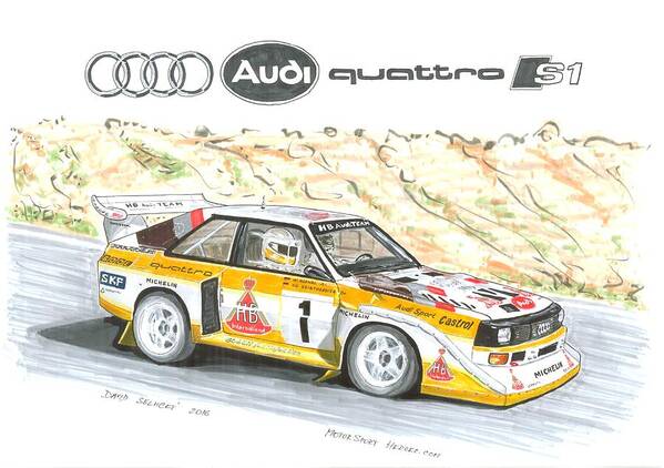 Audi quattro S1 Art Print by David Selucky - Fine Art America