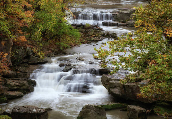 Autumn At The Falls Art Print featuring the photograph Autumn At The Falls by Dale Kincaid