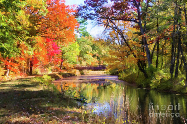 Mine Falls Park Art Print featuring the photograph Autumn Delight by Anita Pollak