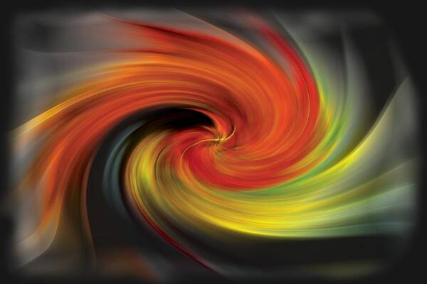 Abstract Art Print featuring the photograph Autumn Swirl by Debra and Dave Vanderlaan