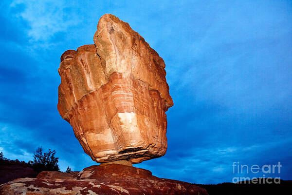 Balanced Rock Art Print featuring the photograph Balanced Rock at Garden of The Gods by Bryan Mullennix
