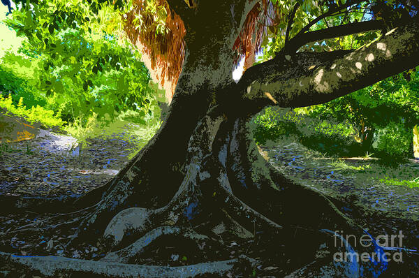 Banyan Tree Art Print featuring the painting Banyan by David Lee Thompson