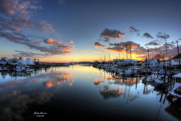 Sunset Art Print featuring the photograph Bass Harbor Sunset by John Loreaux