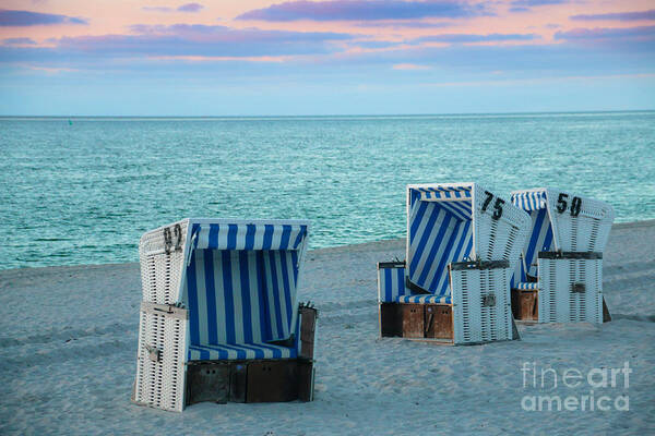 Germany Art Print featuring the photograph Beach Chair at Sylt, Germany by Amanda Mohler