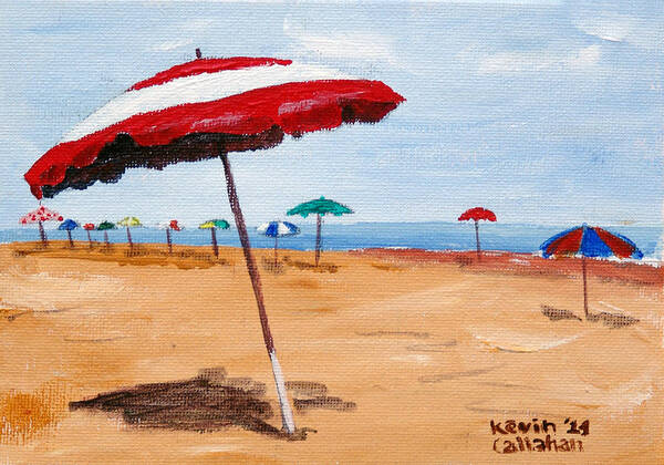 Beach Art Print featuring the painting Beach Day by Kevin Callahan