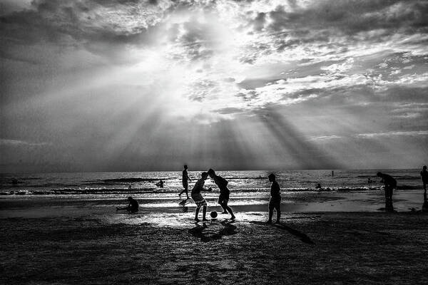 Beach Art Print featuring the photograph Beach Soccer by Kevin Cable