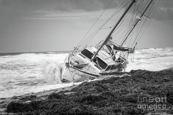 Boat Art Print featuring the photograph Beached boat by Les Greenwood