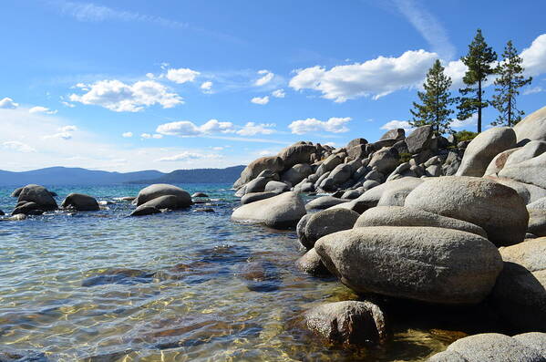 Lake Tahoe Art Print featuring the photograph Beautiful day at Lake Tahoe by Alex King