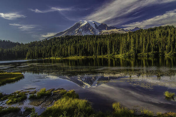 Mount Rainier National Park Art Print featuring the photograph Beautiful Reflection by Doug Scrima