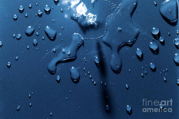 Splash Art Print featuring the photograph Beautiful water splashes viewed from above by Simon Bratt