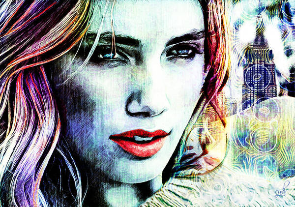 Beautiful Woman Art Print featuring the digital art Beautiful Woman by Zedi