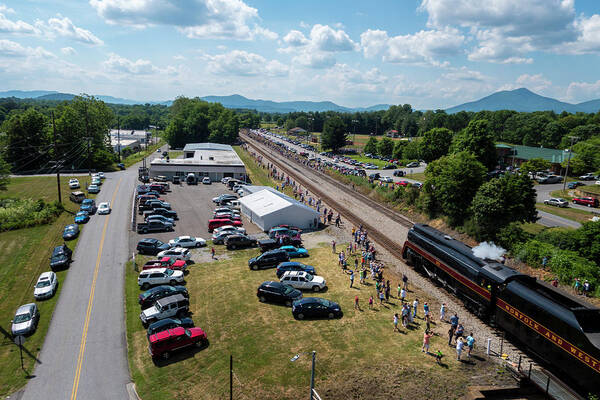 Train Art Print featuring the photograph Bedford to Roanoke by Star City SkyCams