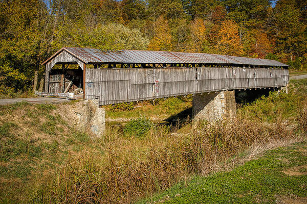 America Art Print featuring the photograph Beech Fork or Mooresville Covered Bridge by Jack R Perry
