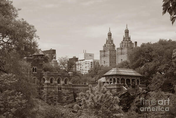 New York City Art Print featuring the photograph Belvedere Castle San Remo Apts, New York City.     by Tom Wurl