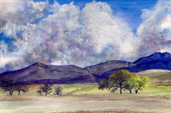 Temecula Art Print featuring the painting Ben Weir Sky by Cheryl Wallace