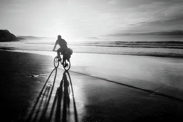 Person Art Print featuring the photograph Bicycles Are for the Summer by Mikel Martinez de Osaba