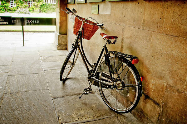 Christ's College Art Print featuring the photograph Bike at the school gate. by Elena Perelman