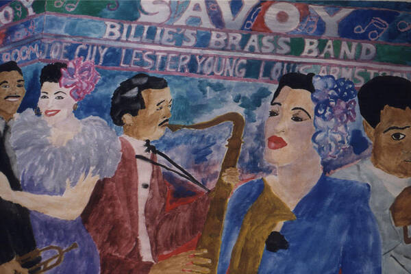 Billie Holiday Art Print featuring the painting Billie's Brass Band by Rachel Natalie Rawlins