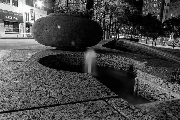 Atlanta Art Print featuring the photograph Black and White fountain by Kenny Thomas