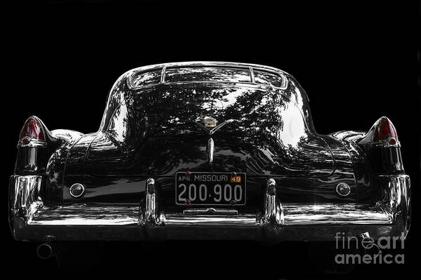 Cadillac Art Print featuring the photograph Black Cad by Dennis Hedberg