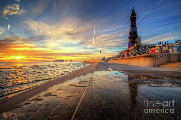 Photography Art Print featuring the photograph Blackpool Sunset by Yhun Suarez