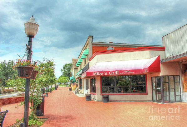 Mike's Grill Art Print featuring the photograph Blacksburg VA Virginia - Mike's Grill - VA Tech by Dave Lynch