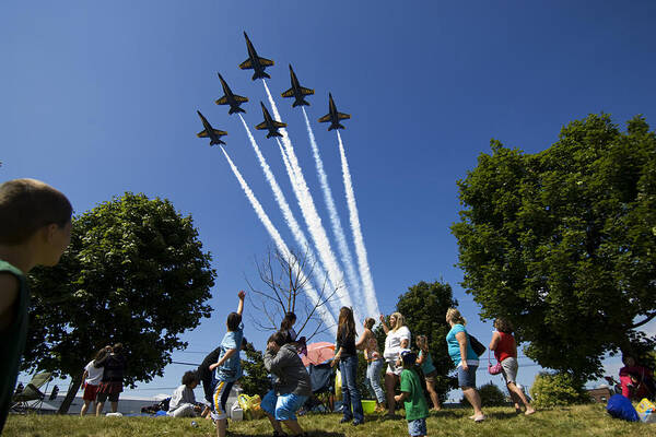 Seattle Art Print featuring the photograph Blue Angels K605 by Yoshiki Nakamura