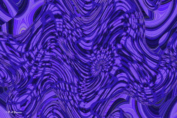 Blue Panel Abstract #10 Art Print featuring the digital art Blue Panel Abstract #10 by Tom Janca