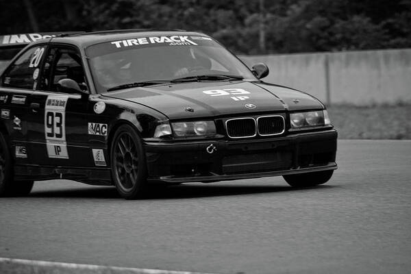 Bimmer Art Print featuring the photograph BMW Tire Rack 93 on Track by Mike Martin