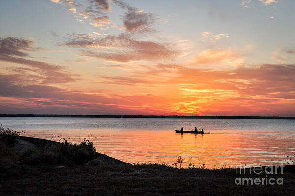 Boating Art Print featuring the photograph Boating Sunset by Cheryl McClure
