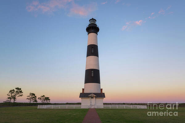 Bodie Island Lighthouse Art Print featuring the photograph Bodie Island Lighthouse Symmetry by Michael Ver Sprill