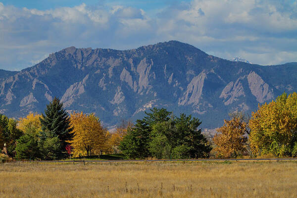 Flatirons Art Print featuring the photograph Boulder Colorado Autumn Flatiron Afternoon by James BO Insogna