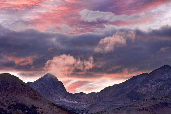 Boulder County Art Print featuring the photograph Boulder County Colorado Indian Peaks at Sunset by James BO Insogna