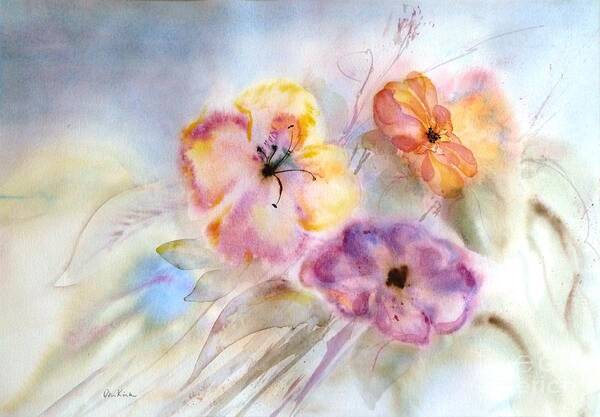Flowers Art Print featuring the painting Breath of Spring by Diane Kirk