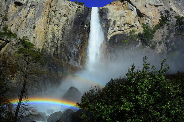 Bridalveil Falls Art Print featuring the photograph Bridalveil Falls Rainbow by Raymond Salani III