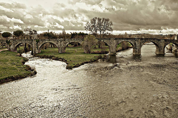 Vendres Art Print featuring the photograph Bridge to Vendres by Hugh Smith