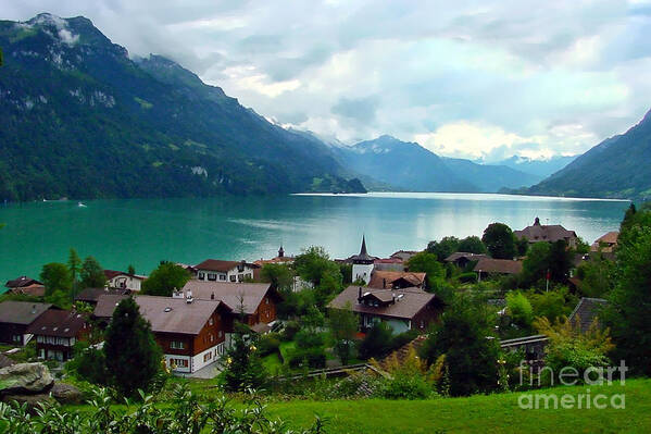 Brienz Art Print featuring the photograph Brienz an der Brienzersee by Gary Holmes