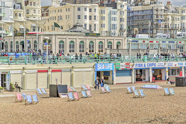 Promenade Art Print featuring the photograph Brighton Seaside by Keith Armstrong