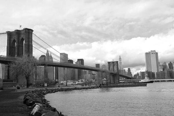 New York City Art Print featuring the photograph Brooklyn Bridge II by Chuck Kuhn