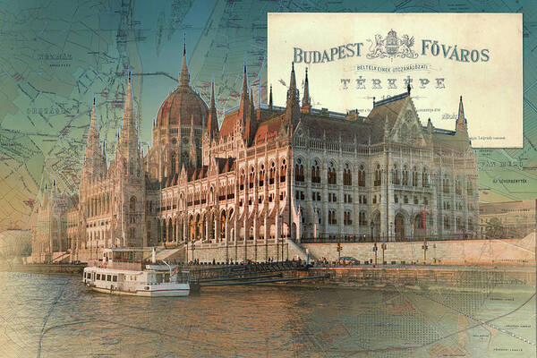 Budapest Art Print featuring the photograph Budapest Fovaros by Sharon Popek