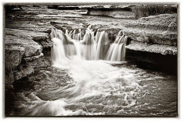 Waterfall Art Print featuring the photograph Bull Creek Water Run by Lisa Spencer