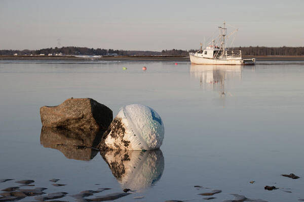Buoy Art Print featuring the photograph Buoy Reflection by Kirkodd Photography Of New England
