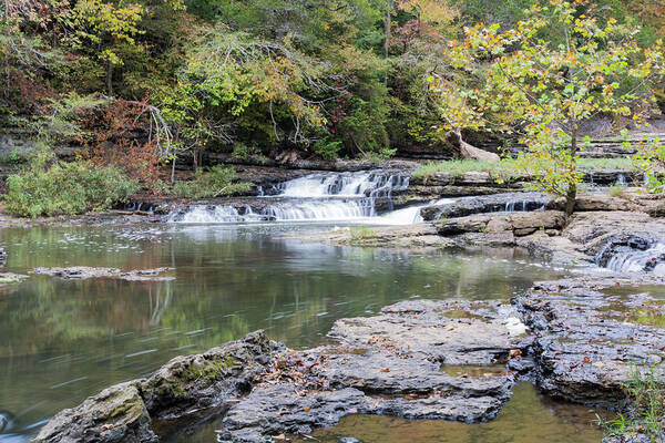 Landscape Art Print featuring the photograph Burgess Falls by John Benedict