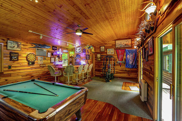 Real Estate Photography Art Print featuring the photograph Burns Rd Game Room by Jeff Kurtz