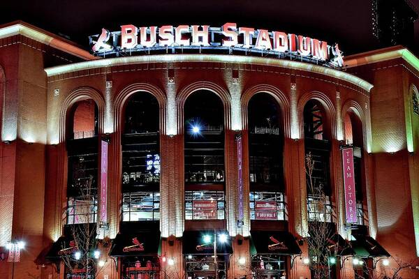 St Art Print featuring the photograph Busch Stadium by Frozen in Time Fine Art Photography