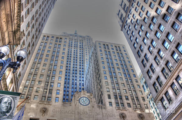 Chicago Board Of Trade Art Print featuring the photograph C B O T - H D R by David Bearden