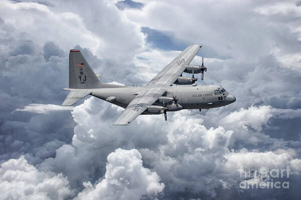 C130 Art Print featuring the digital art C130 36th Airlift by Airpower Art
